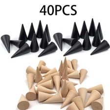 40PCS Wooden Ring Holder Display Cone Rack Finger Ring Jewelry Stand Storage