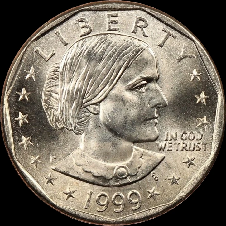 Uncirculated 1999 Susan B Anthony Dollars (1979-1981, 1999) for