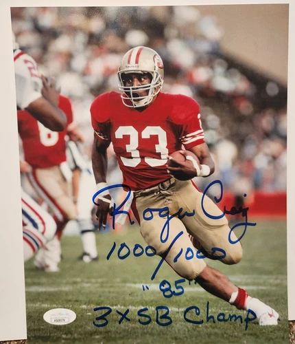 Roger Craig San Francisco 49ers Autographed JSA INSC 8x10