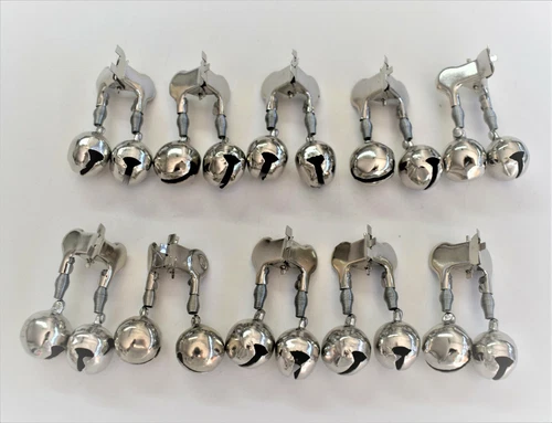 10 Pieces Fishing Double Spring Clip Design Bells Twin Alarm Bells Rings Rod
