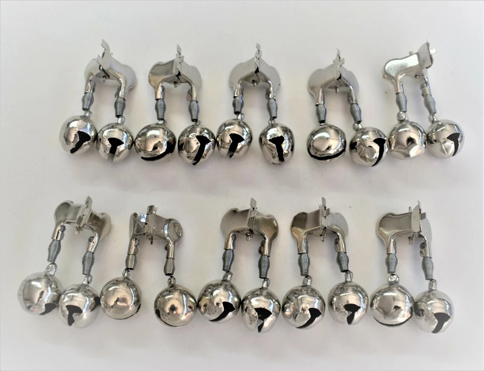 GO2FISH_TACKLE2010 10 Pieces Fishing Double Spring Clip Design Bells Twin Alarm Bells Rings Rod
