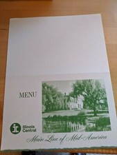 Illinois Central Railroad Menu, blank.