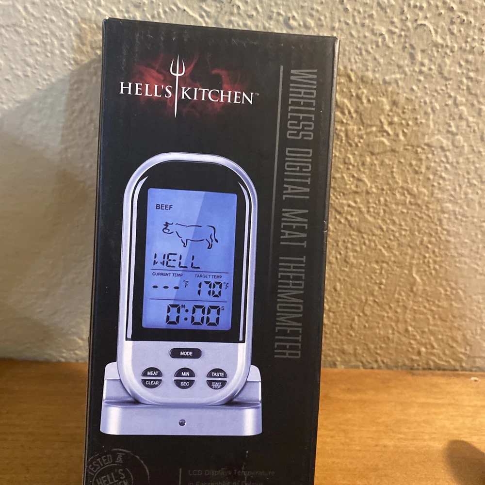 Meat Thermometer Wireless Digital Grilling BBQ Beef Chicken Pork Kitchen Oven