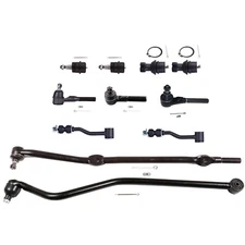 For Jeep Comanche & Cherokee 11Pcs Front Ball Joints Tie Rods Drag Link Assembly