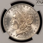1884-O $1 Morgan Silver Dollar - Frosty Cheek - Orig Toning - NGC MS 65 - X4234