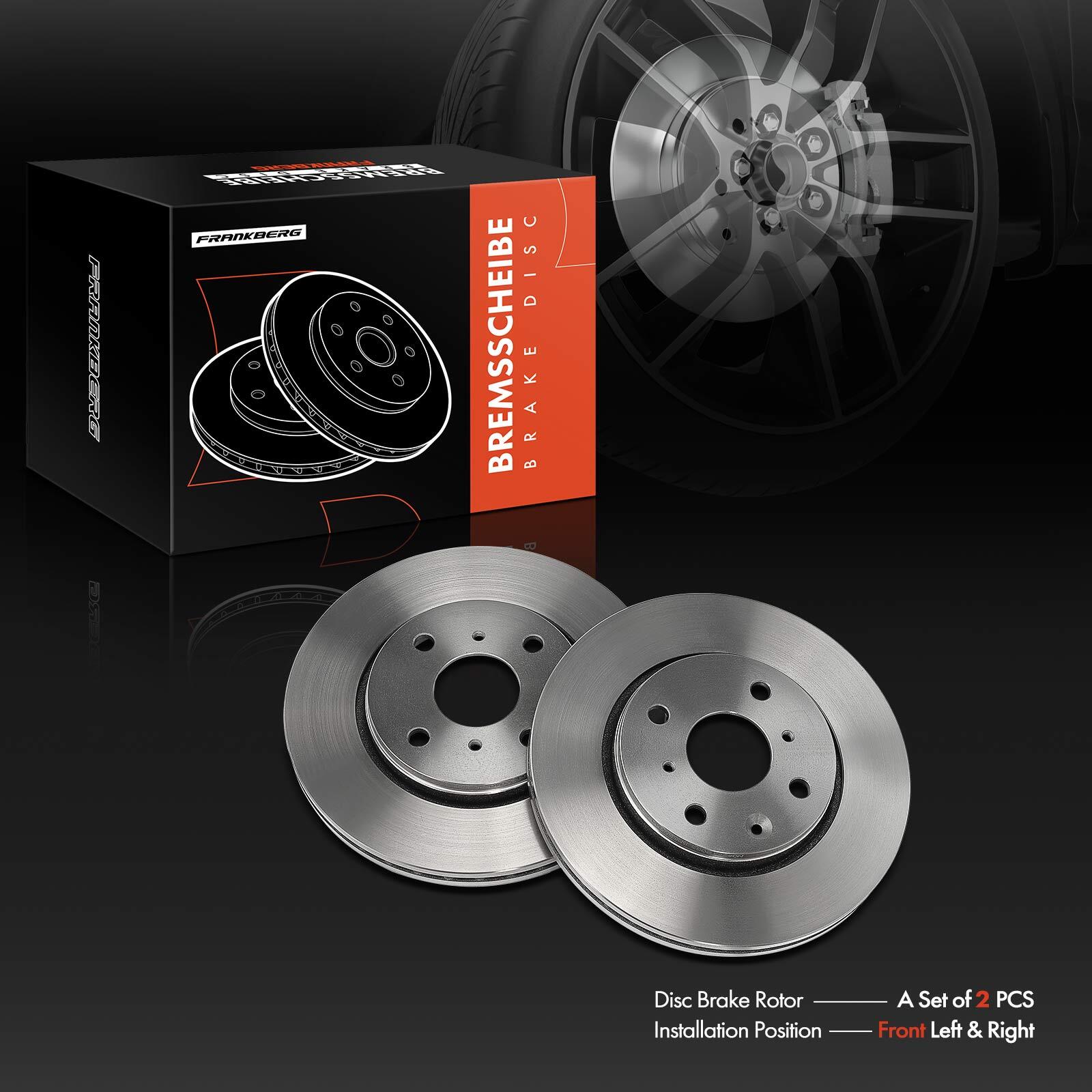 2x Brake Discs Front Pair for Citroen C1 Peugeot 107 108 Toyota Aygo