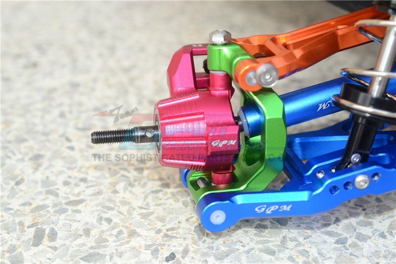 For Traxxas Maxx-ALUMINUM FRONT KNUCKLE ARMS -4PC Set-Red