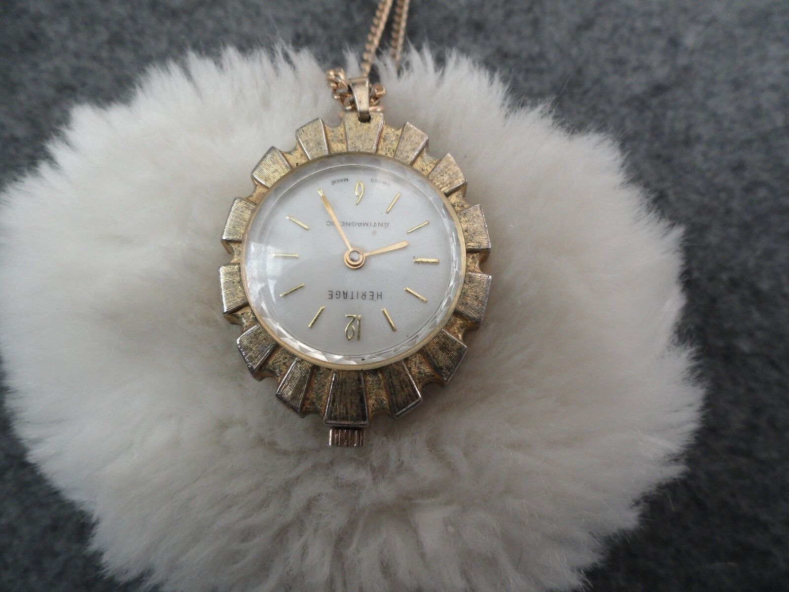 Swiss Made Heritage Wind Up Necklace Pendant Watch