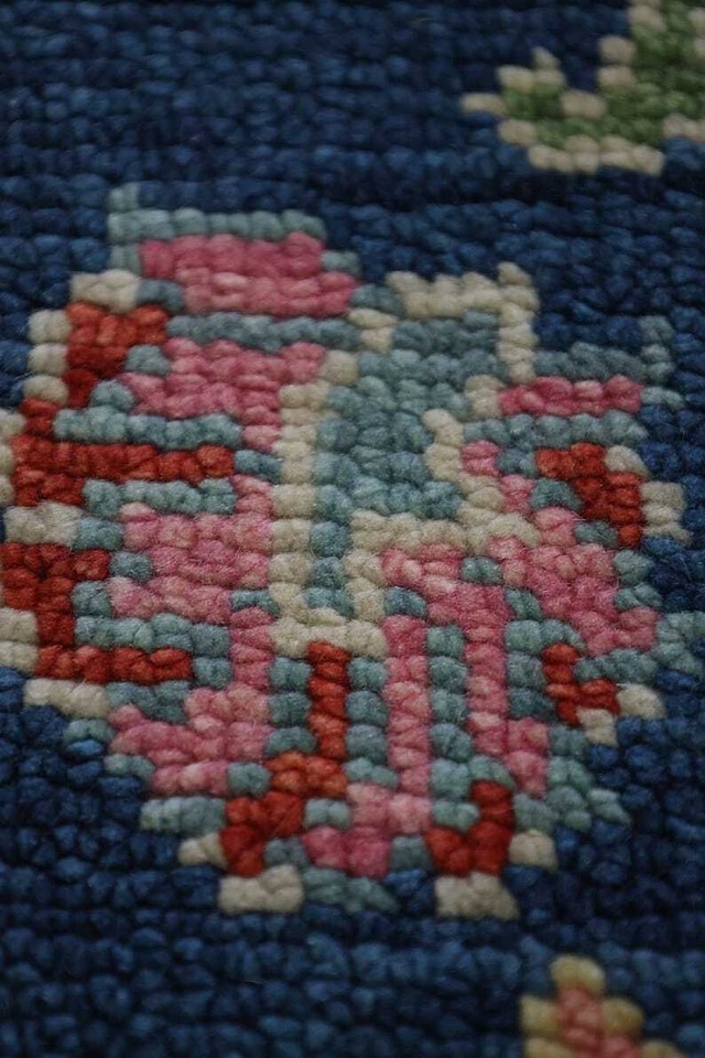 Oushak Turkish Rug Hand Knotted Blue Floral Rugs Living 8x10,9x12 10x14