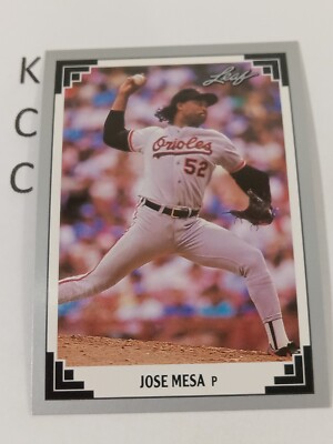 1991 Leaf Baseball #166 Jose Mesa Baltimore Orioles