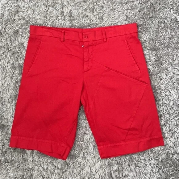 $480 Designer Rare DIRK BIKKEMBERGS Men's Red Short Pockets $480 Designer Rare DIRK BIKKEMBERGS Men's Red Short Pockets