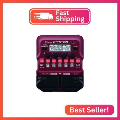 Zoom B1 Four Bass Multi-Effects Processor with 70+ Effects & Amp Modeling