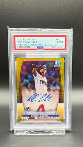 Corbin Carroll PSA 10 RC Auto /75 / 2023 Bowman Chrome Rookie Gold Refractor SSP