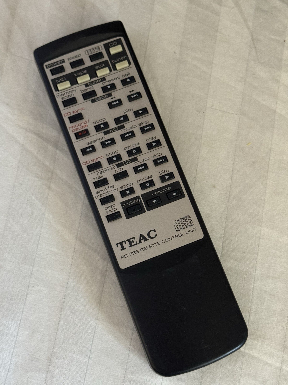 GENUINE TEAC RC-738 AUDIO SYSTEM REMOTE - EX-CD3 MC-D90 CR-H