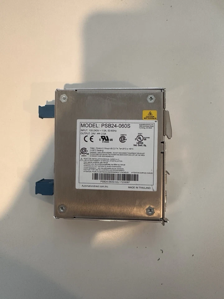 Fuente de alimentación Automation Direct Rhino PSB24-060S DC 60W 24VDC 2.5A 3JN Foto 2 de 4