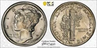 1945-S PCGS MS66 Micro S FS-512 Mercury Dime with CAC Label, Gold Shield
