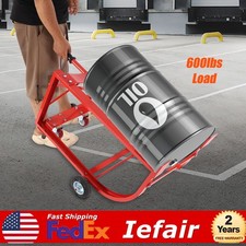 Drum Cradle 55 Gallon Drum Cradle 600lbs Capacity Oil Drum Rack with Drawbar