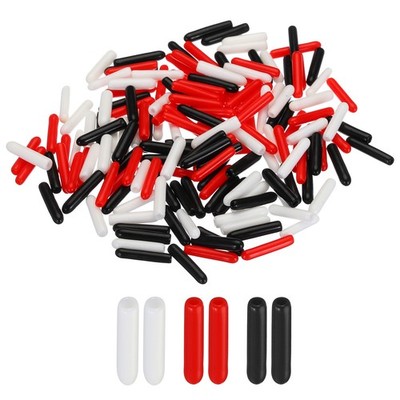 150pcs Rubber End Caps 1.5mm ID Screw Thread Protectors Black, Red, White