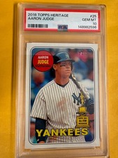 AARON JUDGE 2018 TOPPS HERITAGE BASEBALL #25 PSA 10 GEM MINT