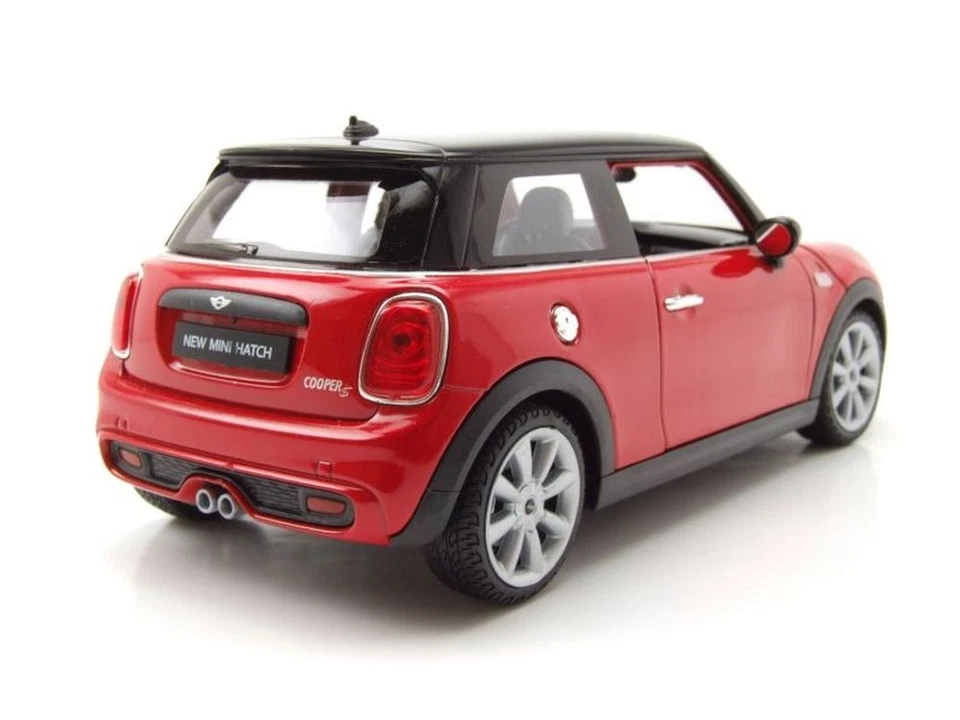 BMW Mini Cooper Hatch 2015 rot schwarz Modellauto 1:24 Welly - Bild 2 von 4