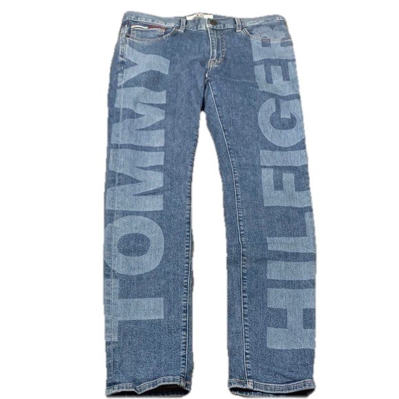 Tommy Hilfiger Jeans Spell Out Slim Tapered Jeans size 32