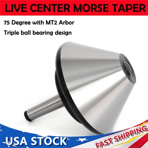 4.7" (120mm) MT2 Bull Nose Lathe Live Center Morse Taper #2 Tool Bit 75 Degree - Picture 1 of 12
