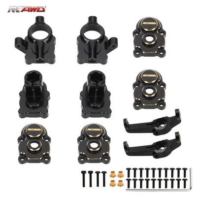 Full Brass Front/Rear Portal Housing Caster Blocks for FMS FCX24 1-24 Crawlers