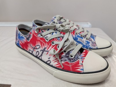 Paul Smith Herren Carver Niedrig Schnürschuhe Canvas in Cowboy-Druck UK 8
