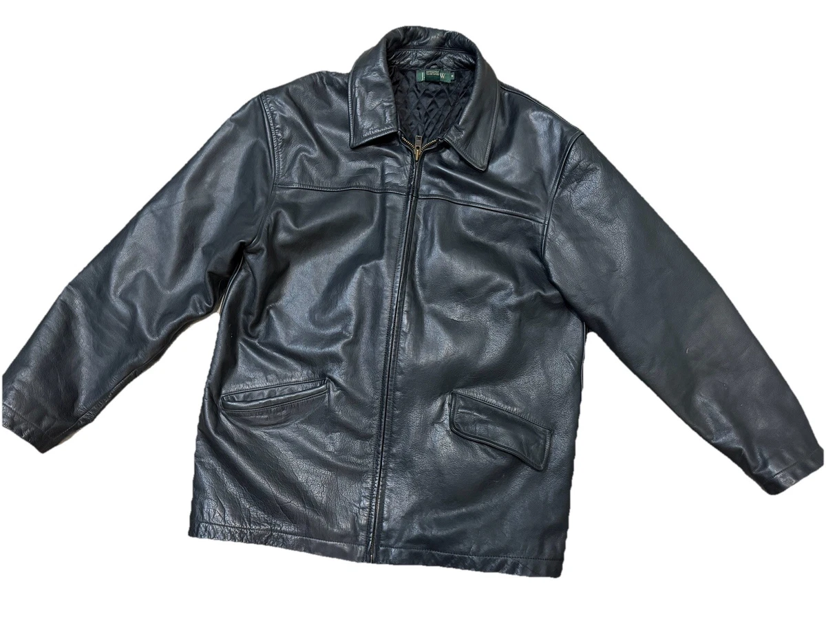 J.CREW Leather Outer Shell Black Coats, Jackets & Vests for Men