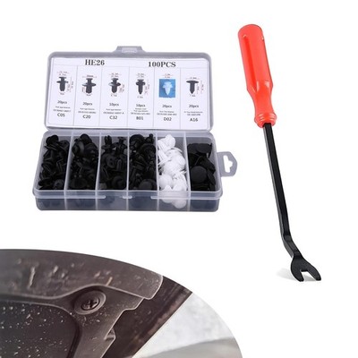 ijuicy 100 PCS Car Bumper Retainer Clips, Plastic Push Bumper Fastener Rivet ...