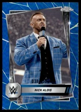 2025 Topps Chrome WWE Blue Refractor Nick Aldis 038/150 #150