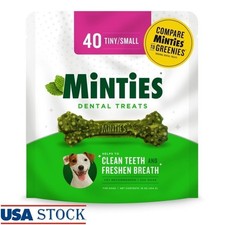 Dental Treats Small Dogs 5-39 lbs Healthy Teeth Plaque Tartar Breath 40 Count US