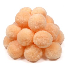 TOAOB 30pcs Large Pom Poms 2 Inch Light Orange Craft Fuzzy Pompoms Balls Po...