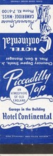 Vintage Matchcover Hotel Continental Cabridge Mass