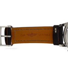 Breitling Transocean Chronograph 38 Black Dial Leather Band Steel Box Paper 2015 14