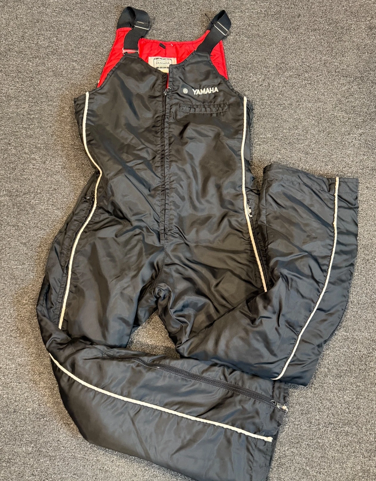 Yamaha Snow Pants Mens L Snowmobile Bibs Cold Weather Insulated Overalls Nylon