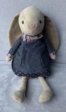 Jellycat RIVERSIDE RAMBLER BUNNY RABBIT  12” Plush Stuffed Denim Dress
