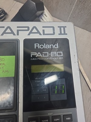 Roland PAD-80 MIDI パッドコントローラー 電子ドラム Roland Octapad II PAD 80 MIDI Pad Controller (Turns On Not Fully