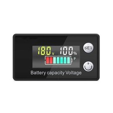 Battery Monitor Meter LCD Display 8-100V For Car RV Solar Power Capacity Tester