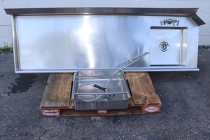 Klinger's Trading SDT92L 92" Straight Prerinse Dish Table, Used, CLEAN