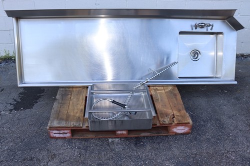Klinger's Trading SDT92L 92" Straight Prerinse Dish Table, Used, CLEAN