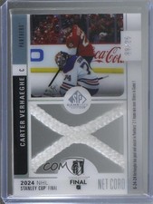 2024 SP Game Used Stanley Cup Playoffs Net Cord Relics 9/25 Carter Verhaeghe uk2
