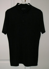 NIKE GOLF DRI-FIT TOUR PERFORMANCE MENS M BLACK SS POLYESTER POLO GOLF SHIRT