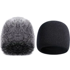 Microphone Furry Windscreen Muff Wind Cover With Foam Windscreen for Blue Yeti f