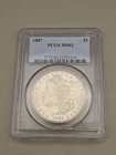 1887 $1 Morgan Silver Dollar PCGS MS63