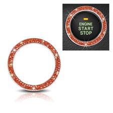 Car Bling Crystal Rhinestone Engine Start Decoration, Start Button Cover Stic...