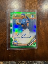 Bowman Chrome Gregory Guerrero Green Refractor Autograph #CPA-GG /99 Mets 2019
