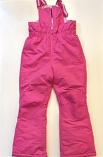 Swiss Tech Girls Pink Ski Salopettes Pants L 10-12 Insulated Adjustable Strap