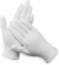 12 Pairs XL White Cotton Gloves for Dry Hand Moisturizing Cosmetic Eczema Hand S