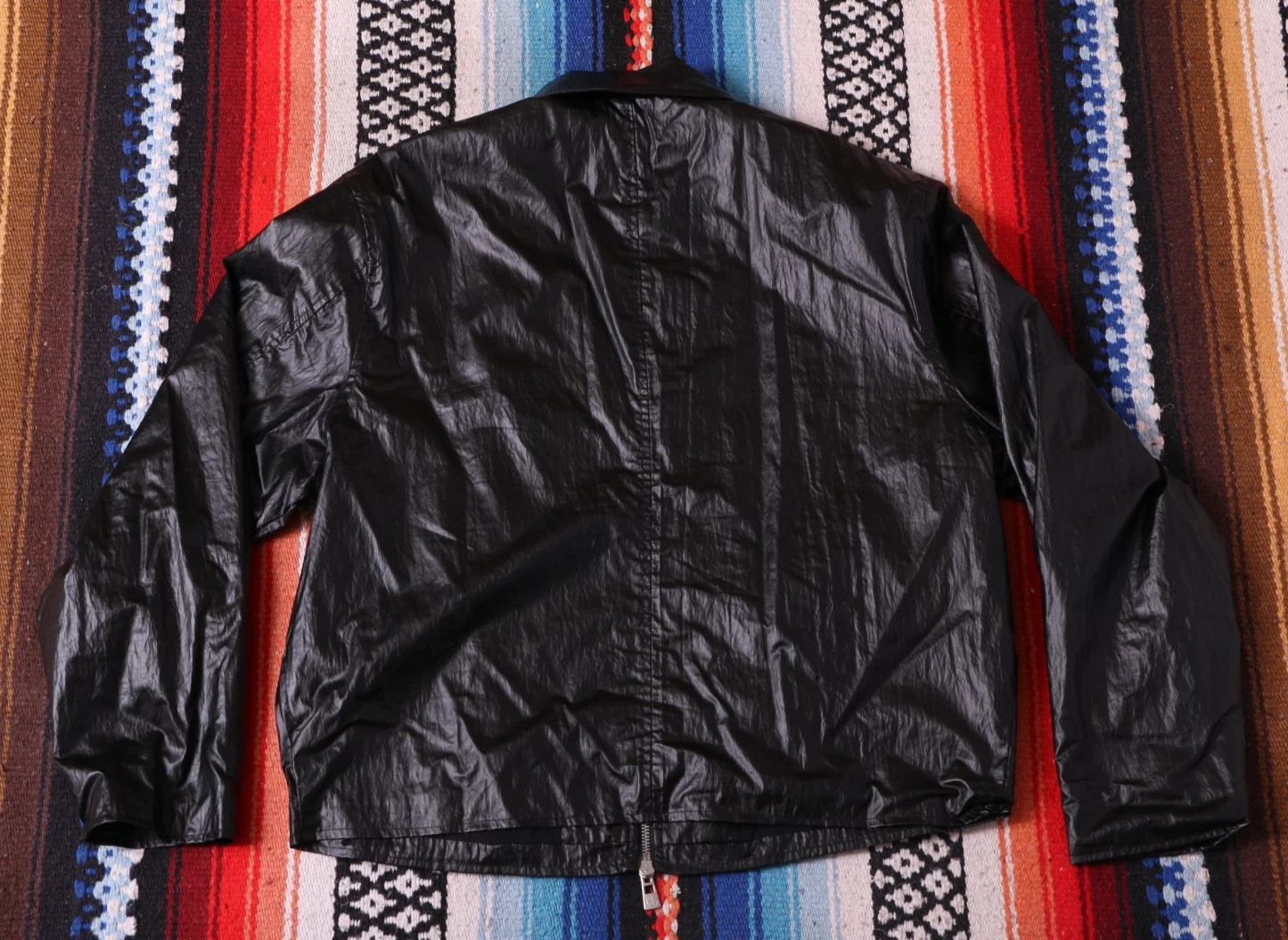 Porter James Sports Workers Jacket Boxy Cropped Men's Medium M Black Gloss image 2